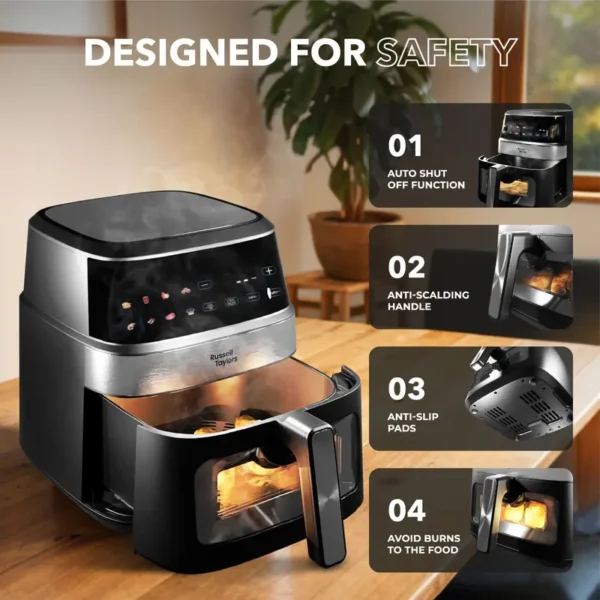 Russell Taylors 3D Visible Window Digital Air Fryer Extra Large (6.5L) Z7 Penggoreng Udara