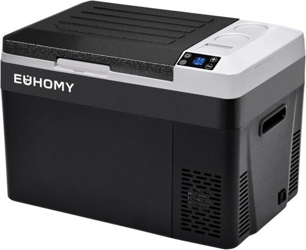 EUHOMY 12 Volt Refrigerator, 32QT(30L) Electric Cooler, Car Fridge APP Control, Car Refrigerator 12/24V DC 110-240V AC, Portable Freezer Usable Battery for Camping, Travel, Truck, Outdoor