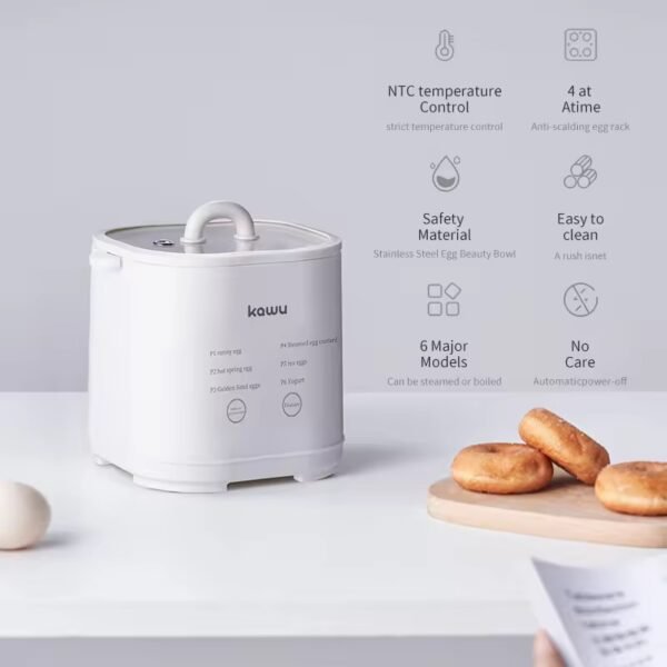 kawu egg steamer  egg boiler househol electric egg cooker half-boiled Smart Timing Periuk telur 7 modes