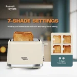 Russell Taylors Retro Toaster RT-10, 𝟳 𝗦𝗵𝗮𝗱𝗲 𝗦𝗲𝘁𝘁𝗶𝗻𝗴𝘀, 2 Years Warranty