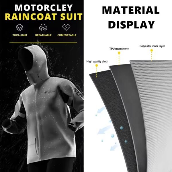 [✅SG Ready Stock] Three Layer PVC Premium Raincoat Motorcycle Single Raincoat With hidden shoe cover